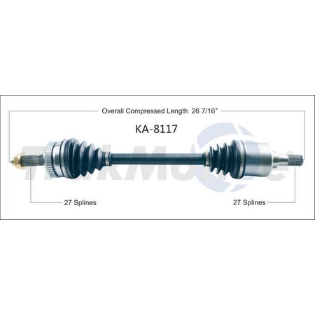 Surtrack Axle Cv Axle Shaft, Ka-8117 KA-8117